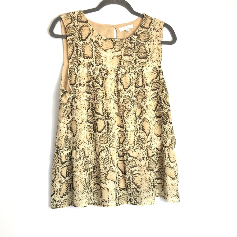 New Sage & Citrus Leopard Print Sleeveless Top. Size XL. Classy